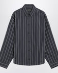 Balenciaga Navy blue striped cotton shirt