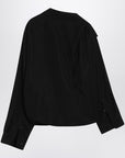 Balenciaga One-shoulder black shirt in poplin