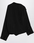 Balenciaga One-shoulder black shirt in poplin