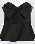 Alexander McQueen Black corset top in silk blend