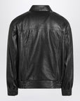 Saint Laurent Black balloon bomber jacket in leather