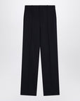 Saint Laurent High-waisted blue wool pants