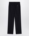 Saint Laurent High-waisted blue wool pants
