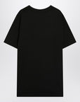Moncler Black cotton T-shirt with logo patch