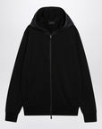 Moncler Black zip cardigan in cotton and nylon