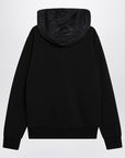 Moncler Black zip cardigan in cotton and nylon