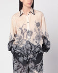 ZIMMERMANN Cream Rhiannon shirt with fantasy print