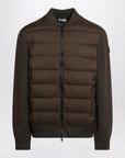 Moncler Cardigan with padded nylon knit sleeves