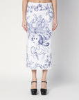 Moschino Longuette skirt with Olivia print