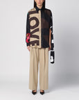 Moschino Silk patchwork shirt
