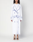 Moschino Trompe L''oeil white dress in cotton