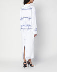 Moschino Trompe L''oeil white dress in cotton