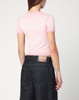 Diesel T-Ele T-shirt in powder pink stretch cotton