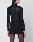 Diesel Black ribbed shiny M-Valari top