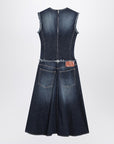 Acne Studios Blue layered denim midi dress