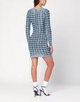 Diesel Blue/light grey patterned dress
