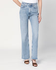 AGOLDE Faded light blue jeans in regenerated denim