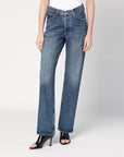 AGOLDE Blue jeans with a faded effect in blended regenerated denim
