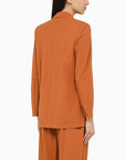 Harris Wharf London Terracotta-coloured double-breasted jacket