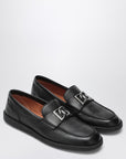 Dolce & Gabbana Dolce&Gabbana Black leather loafers with DG logo