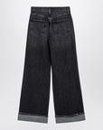 AGOLDE Dame dark grey wide ribbed denim jeans
