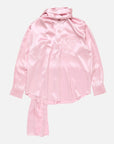 Acne Studios Pink satin shirt with foulard
