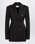 Sportmax Double-breasted brown wool jacket