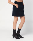 Acne Studios Navy blue single-breasted jacket with shirt detail