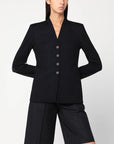 Harris Wharf London Black single-breasted jacket in virgin wool