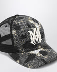 AMIRI Black bandana trucker hat