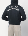 AMIRI Faded black zip sweatshirt with logo