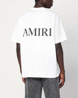 AMIRI White cotton T-shirt with logo
