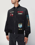 AMIRI Black cotton and nylon bomber jacket