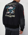 AMIRI Black cotton and nylon bomber jacket
