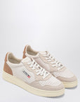 AUTRY Medalist trainer in Sand/Cigar leather and suede