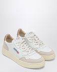 AUTRY Medalist sneakers in white/brown leather and suede