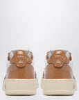 AUTRY White/brown Medalist sneakers