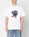 Awake NY White T-shirt with Stomper logo print