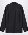 STUDIO NICHOLSON Dark grey wool zip shirt