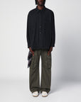 Destin Charcoal grey wool and cashmere overshirt