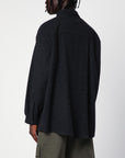 Destin Charcoal grey wool and cashmere overshirt