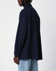 Destin Dark blue wool and cashmere overshirt