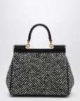 Dolce & Gabbana Dolce&Gabbana Chevron fabric handbag Sicily medium