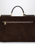 Dolce & Gabbana Dolce&Gabbana Ebony brown suede large bag My Sicily