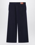 Acne Studios Navy blue satin trousers