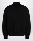Givenchy Black leather bomber jacket with wool sleeves