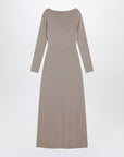 Max Mara Pianoforte Beige dress in viscose and lurex yarn