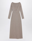 Max Mara Pianoforte Beige dress in viscose and lurex yarn