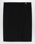 Givenchy Black wool skirt with metal button 4G
