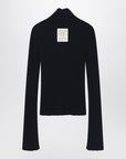 Acne Studios Black ribbed zip cardigan